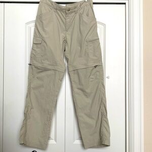 Columbia Convertible Cargo Pants Mens 32/32 Beige activewear Outdoors hiking